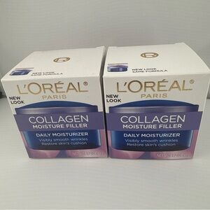 (2) L'Oreal Paris Collagen Moisture Filler - White and Purple Packaging